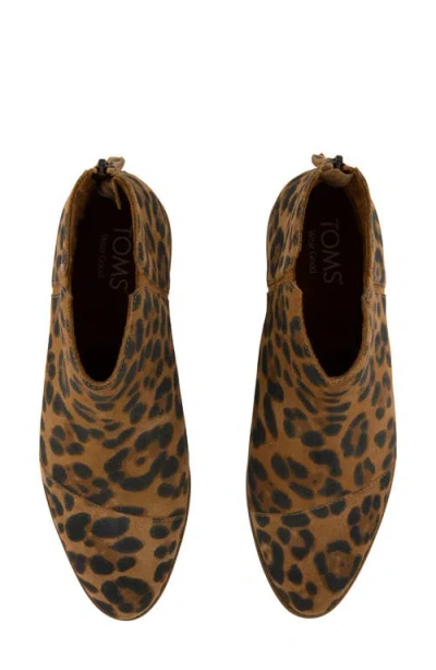 Toms Women's Womens Rylie Ankle Boot Sugar Leopard Suede In Brown
