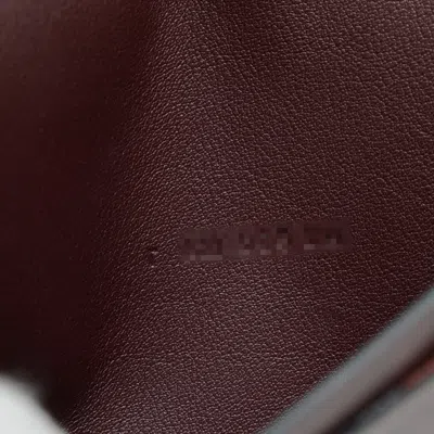 Pre-owned Hermes Bordeaux Swift Leather Long Wallet (bi-fold) () In Burgundy