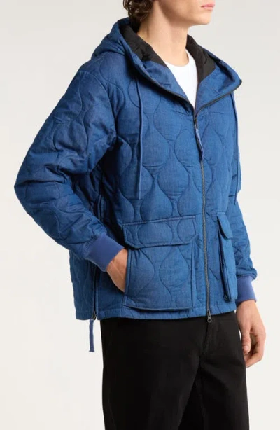 Taion Packable 800 Fill Power Hooded Down Parka In Blue