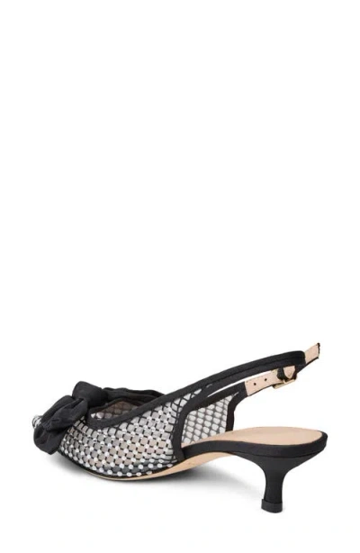 Jack Rogers Debra Slingback Pointed Toe Kitten Heel Pump In Black