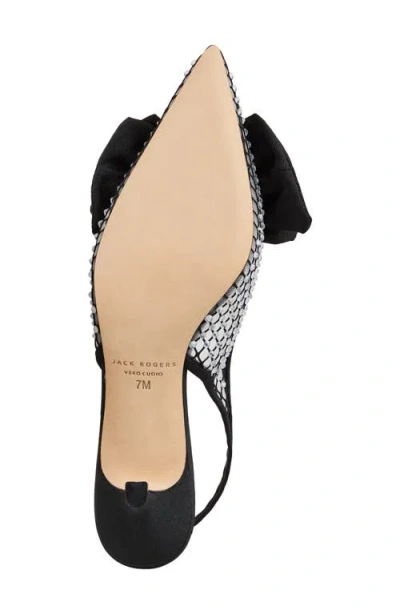 Jack Rogers Debra Slingback Pointed Toe Kitten Heel Pump In Black