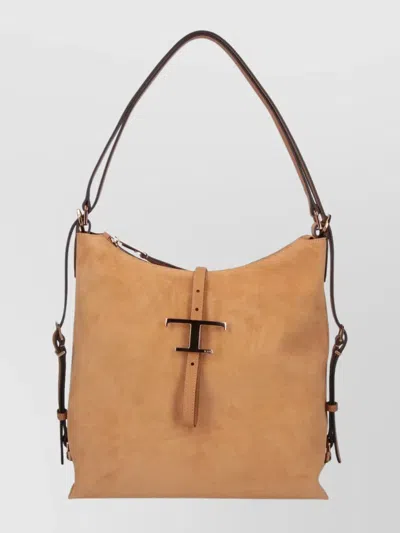 Tod's Versatile Shoulder Bag Adjustable Strap In Brown