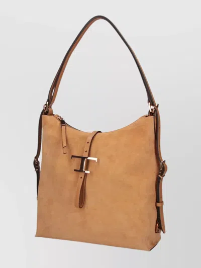 Tod's Versatile Shoulder Bag Adjustable Strap In Brown