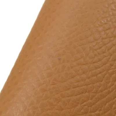 Pre-owned Hermes Gold Vert Epsom Leather Coin Purse/coin Case ()