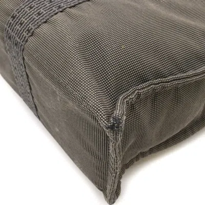 Pre-owned Hermes Gray Nylon Canvas Tote Bag ()
