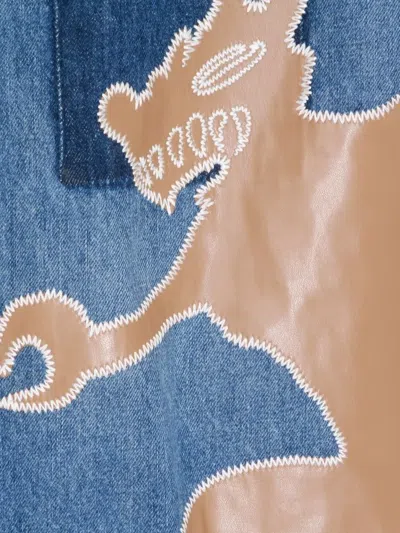 Marni Long Sleeve Shirt Contrast Collar In Blue