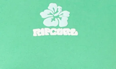 Rip Curl Luxe Surf Puff Logo Crewneck Sweatshirt In Green