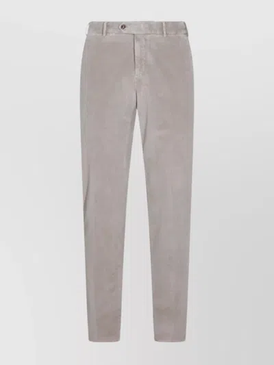 Pt Torino Relaxed Fit Trousers Featuring Pockets In Gray