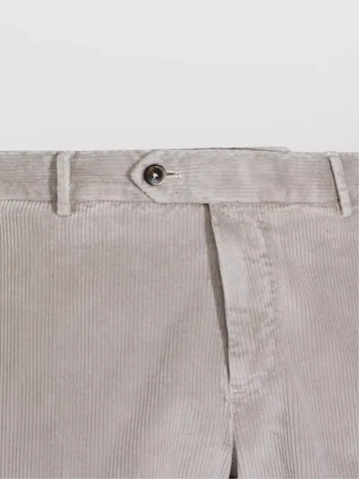 Pt Torino Relaxed Fit Trousers Featuring Pockets In Gray