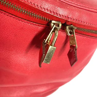 Pre-owned Hermes Intercity Red Color Leather Handbag Shoulder Bag Vanity Bag ()