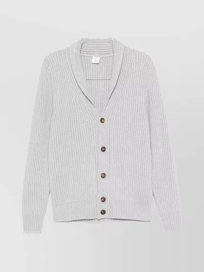 Eleventy Shawl Collar Cardigan Front Pockets In Gray