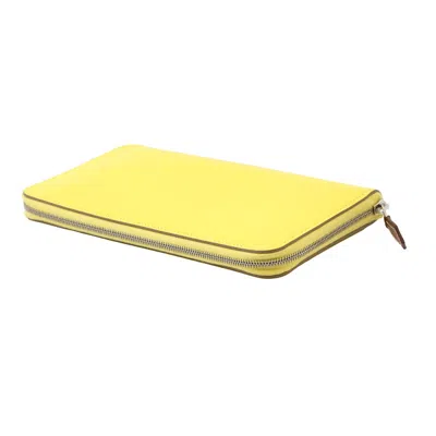 Pre-owned Hermes Lime Long Wallet (bi-fold) () In Green