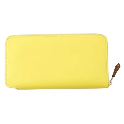 Pre-owned Hermes Lime Long Wallet (bi-fold) () In Green