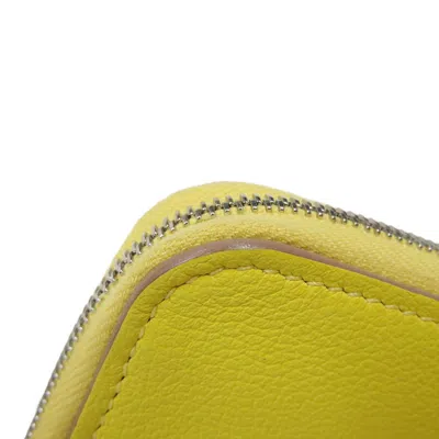 Pre-owned Hermes Lime Long Wallet (bi-fold) () In Green