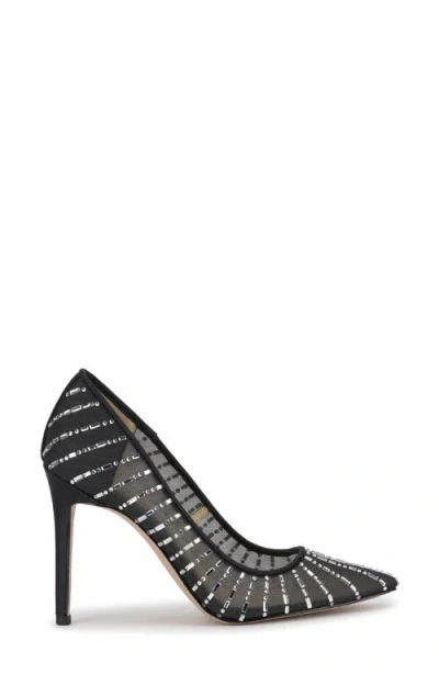 Jessica Simpson Women's Piviano Rhinestone Mesh Pumps In Black