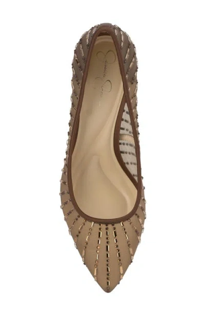 Jessica Simpson Piviano Pointed Toe Pump In Gold