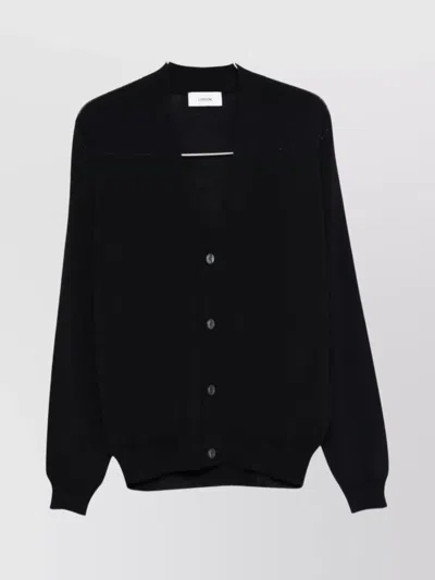 Lardini Button-front Wool Cardigan In Black