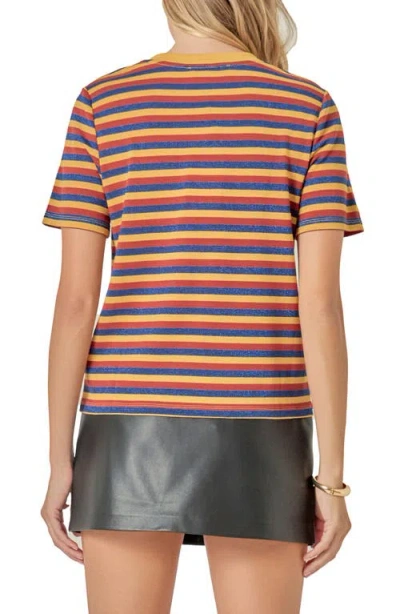 English Factory Sparkle Stripe T-shirt In Multi