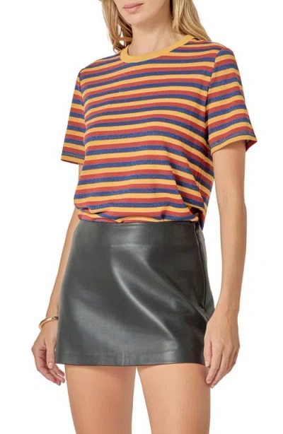 English Factory Sparkle Stripe T-shirt In Multi
