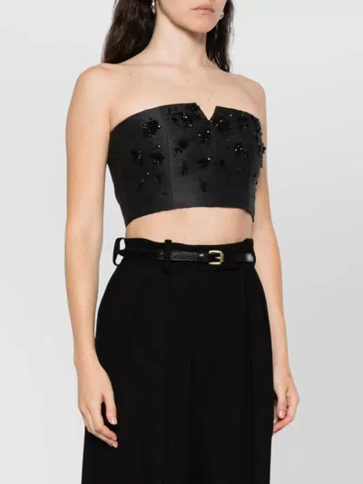 Alberta Ferretti Peserico Ebony Brown Virgin Wool Two-fabrics Dress In Black