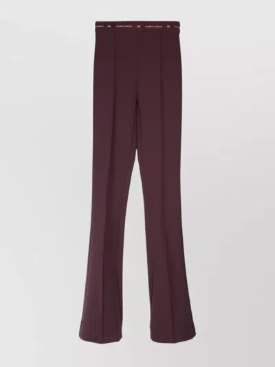 Elisabetta Franchi Tailored Jacket And Trouser Set In Burgundy