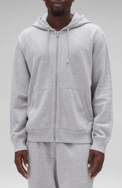 Reigning Champ Gray Midweight Terry Standard Zip Hoodie In 060 Hgrey