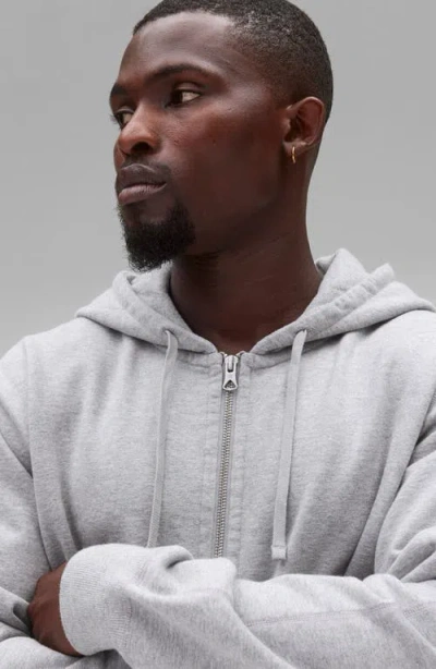 Reigning Champ Gray Midweight Terry Standard Zip Hoodie In 060 Hgrey