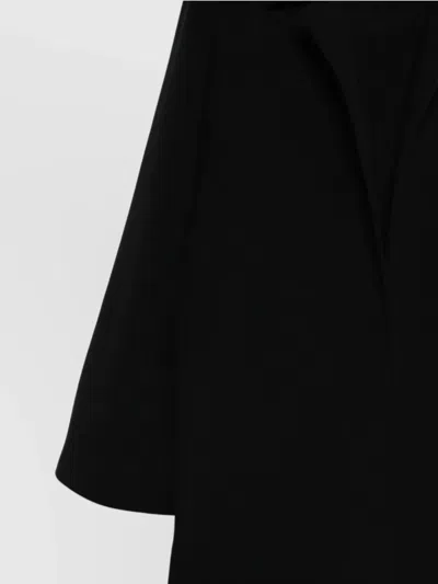 Alberta Ferretti Longline Coat Featuring Notched Lapels In Black