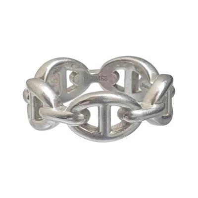 Pre-owned Hermes Silver Silver 925 Band Ring ()