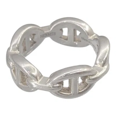 Pre-owned Hermes Silver Silver 925 Band Ring ()