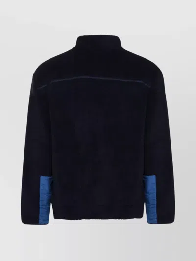 Mauna Kea Modern Jacket With High Collar And Pockets In Blue