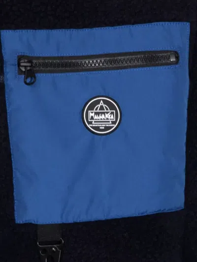 Mauna Kea Modern Jacket With High Collar And Pockets In Blue