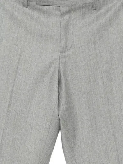 Lardini Slim Tapered Tailored Trousers In Gray