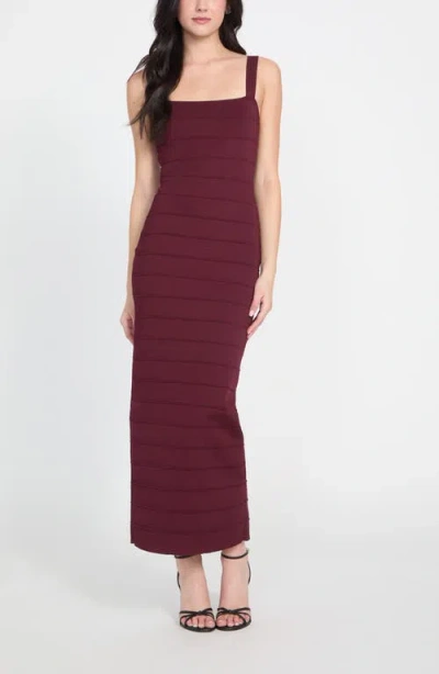 Guess Women's Bandage Maxi Dress In Burgundy