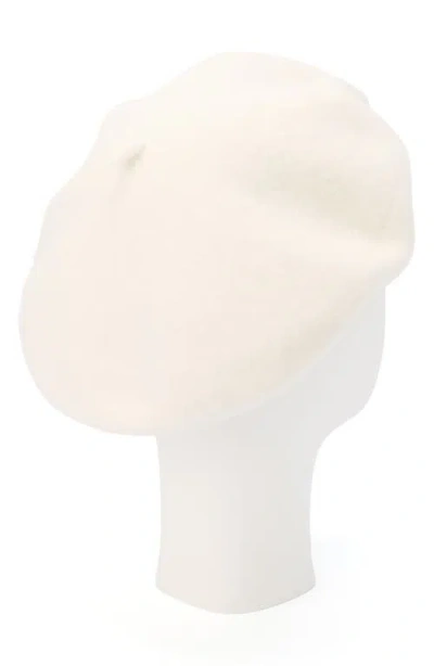 Kate Spade New York Faux Pearl Bow Beret In Neutral