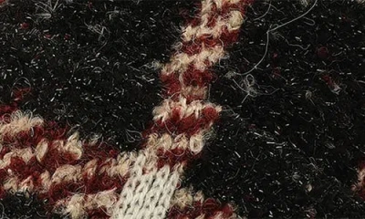 Kate Spade New York Park Ave Plaid Beanie In Black