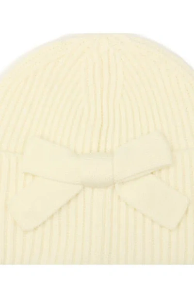 Kate Spade New York Bow Rib Beanie In White