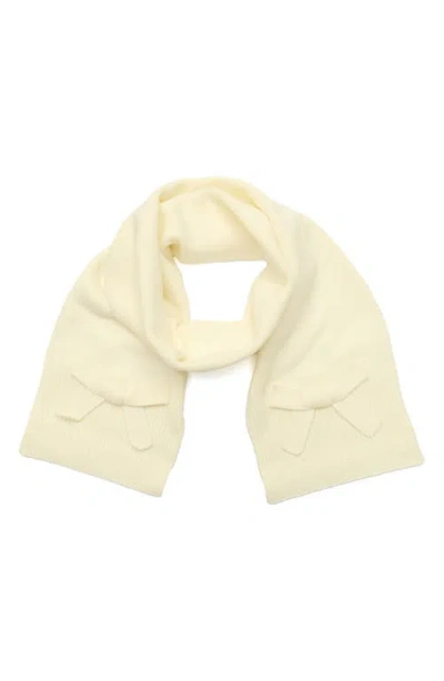 Kate Spade New York Bow Trim Scarf In White