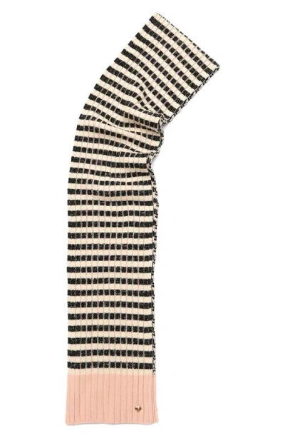 Kate Spade New York Stripe Rib Scarf In Neutral