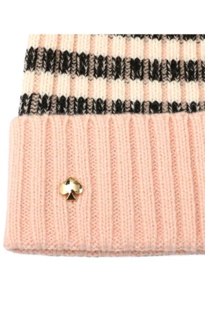 Kate Spade New York Stripe Cuff Beanie In Neutral