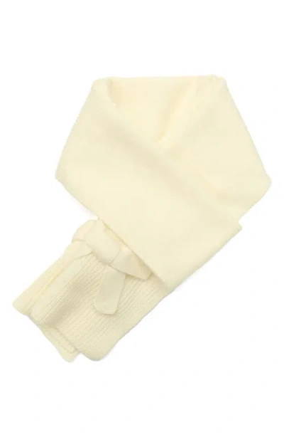 Kate Spade New York Bow Trim Scarf In White