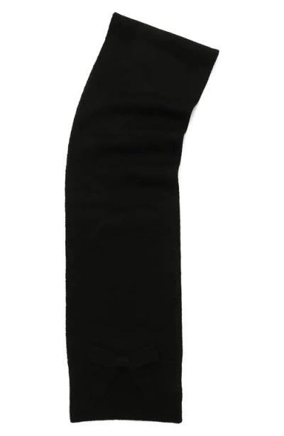 Kate Spade New York Bow Trim Scarf In Black