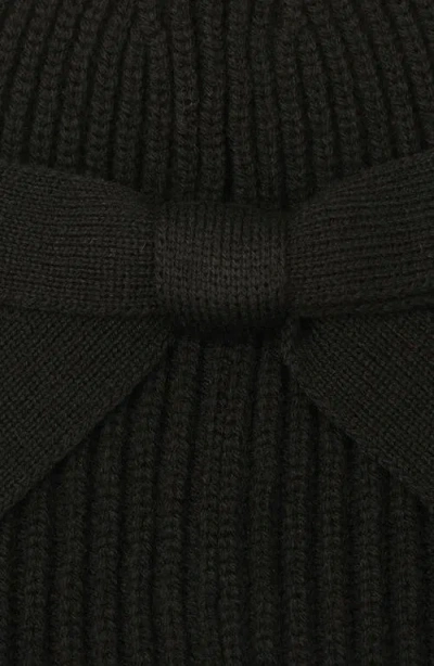Kate Spade New York Bow Rib Beanie In Black