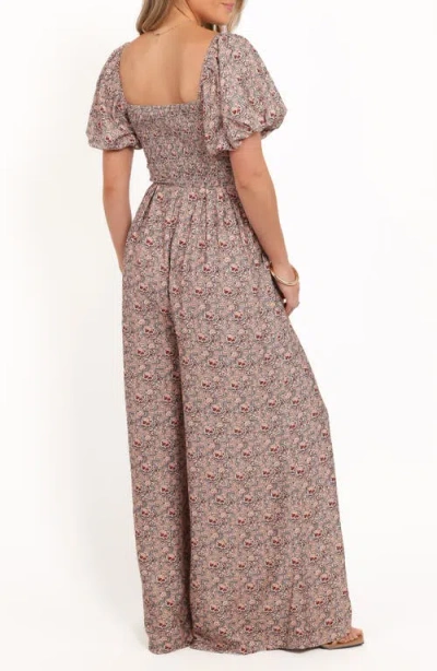 Petal And Pup Petal & Pup Jayda Puff Sleeve Wide Leg Jumpsuit In Brown