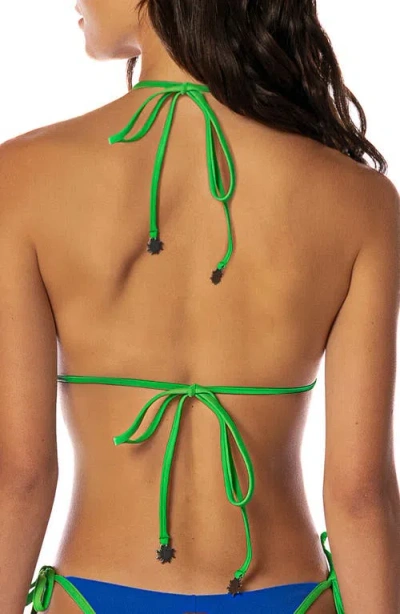 Maaji Cobalt Blue Celestina Reversible Triangle Bikini Top In Blue