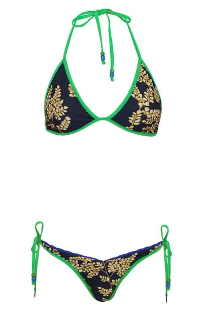 Maaji Cobalt Blue Celestina Reversible Triangle Bikini Top In Blue