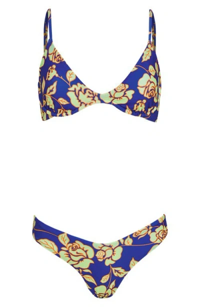 Maaji Floral Petite Irene Reversible Underwire Bikini Top In Multi