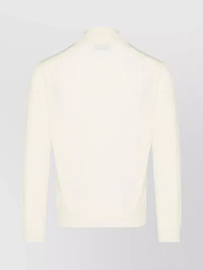 Lardini Long-sleeved Virgin Wool Pullover In White