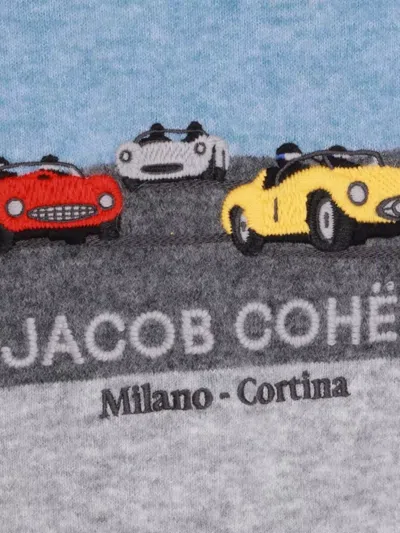 Jacob Cohen Color Block Crew Neck Sweater In Multi