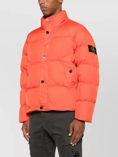 Stone Island Down Jacket In Lightweight Recycled Nylon Reps Jackets Red In Red